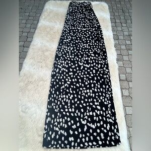 Ecowish size XL ElegantBlack and White Women's Palazzo Pants with Tie Belt